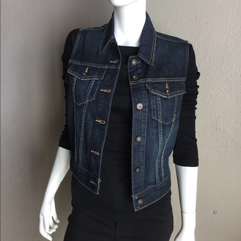 Levi’s dark denim vest